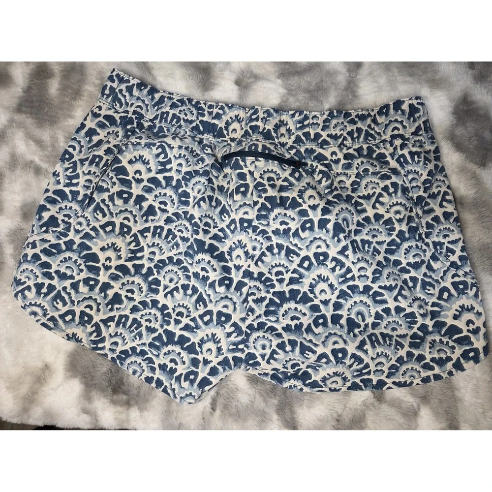 The North Face Womens Class V Shorts Blue White Geometric Print XL - Picture 2 of 3